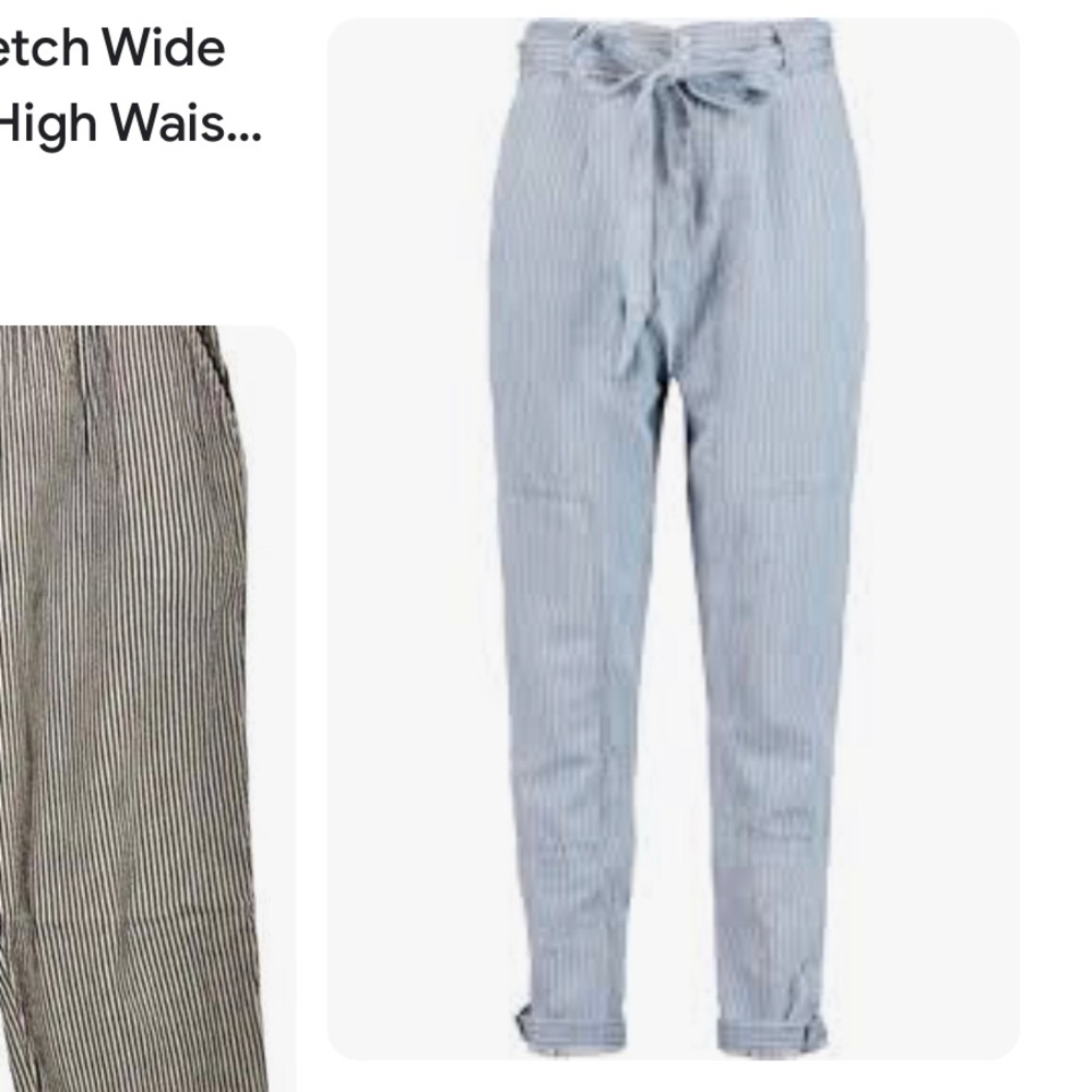 MARC JACOBS chambray belted straight leg pants